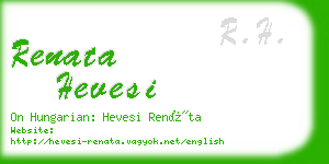 renata hevesi business card